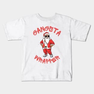 Gangsta Wrapper Christmas Santa Kids T-Shirt